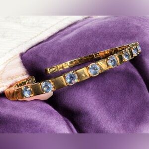 PL Joan Rivers Signed Cuff Bracelet Gold Tone